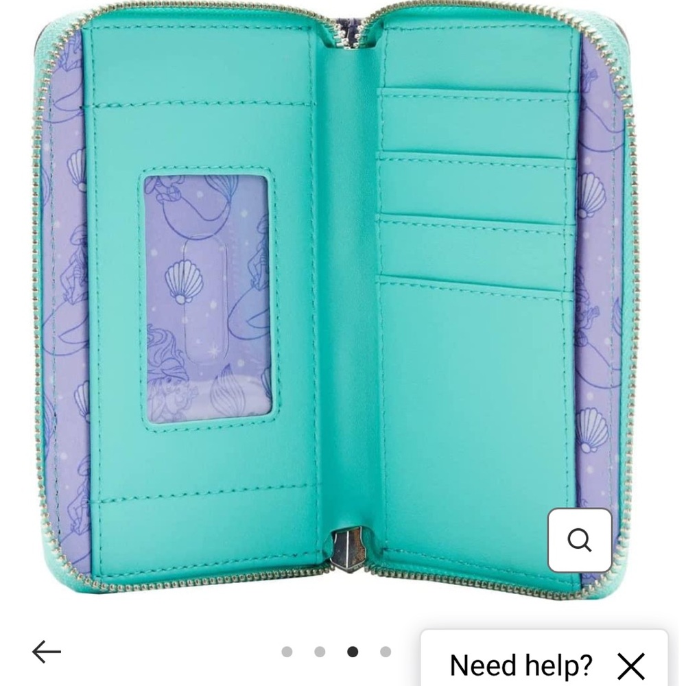 Loungefly Little Mermaid Ariel Wallet - Red and Blue - Picture 3 of 7